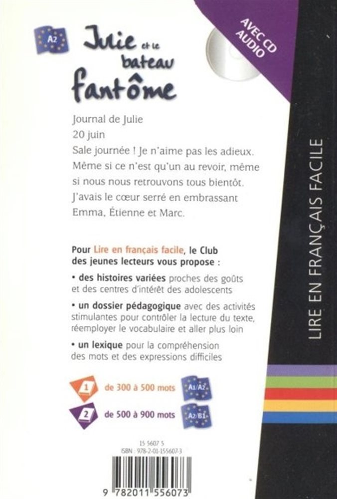 Julie Et Le Bateau Fantome with CD. Lire En Francais Facile A2 by Adam Roy